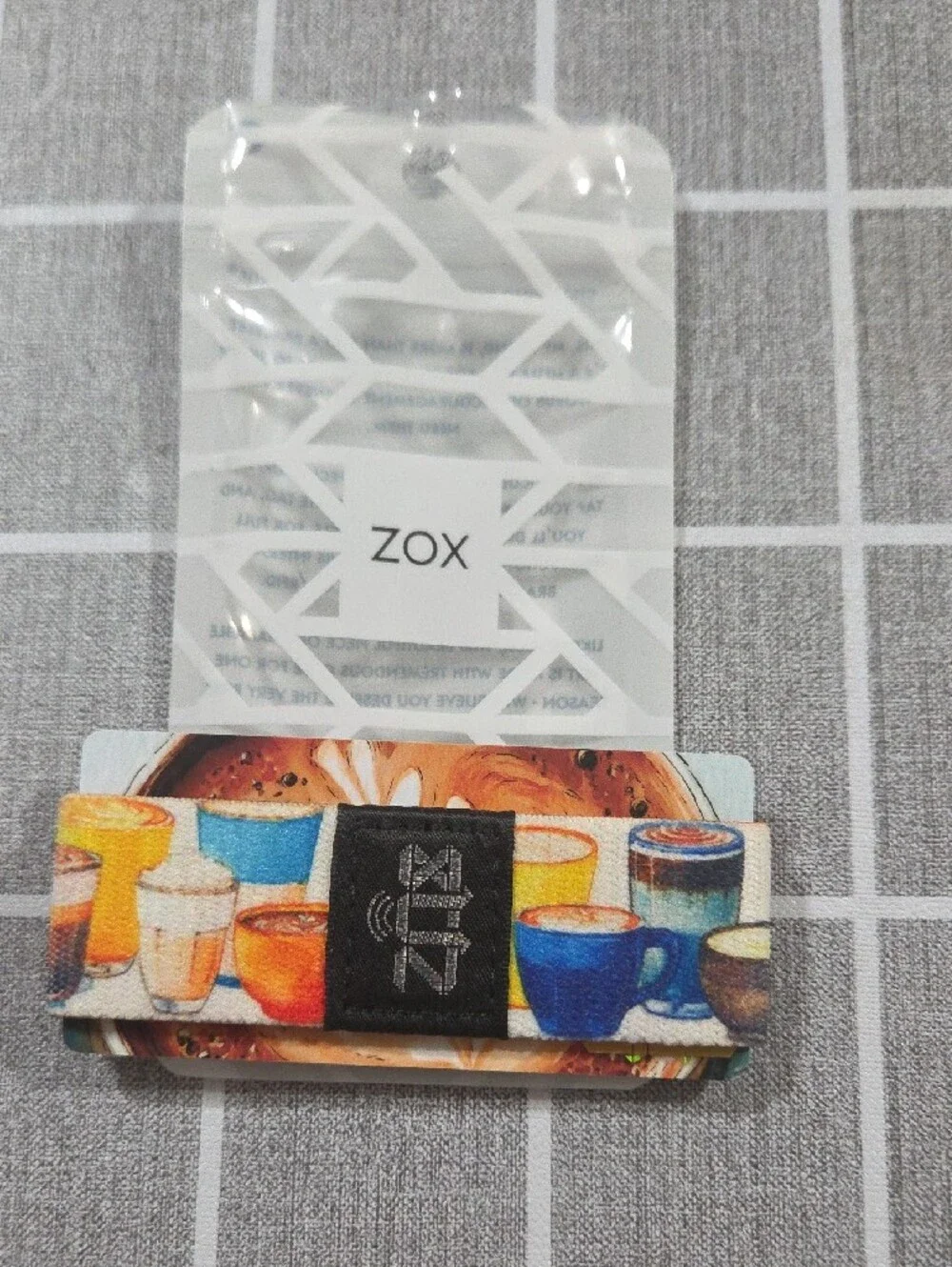 ZOX Multicolor Coffee Cups Interactive Message Bracelet
